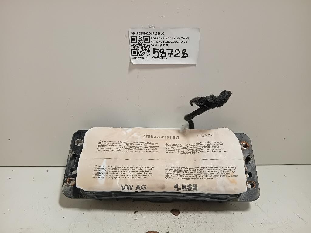 Air-bag Passeggero 95B880204 Porsche Macan I 2014