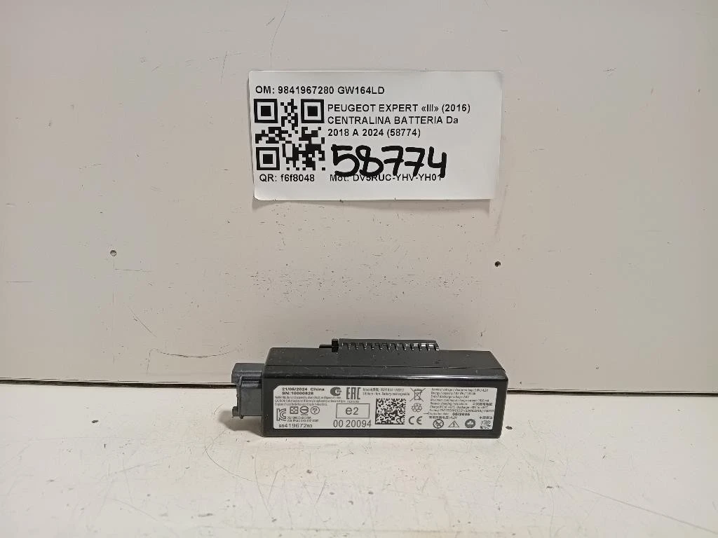 Centralina Batteria 9841967280 Peugeot Expert III 2016