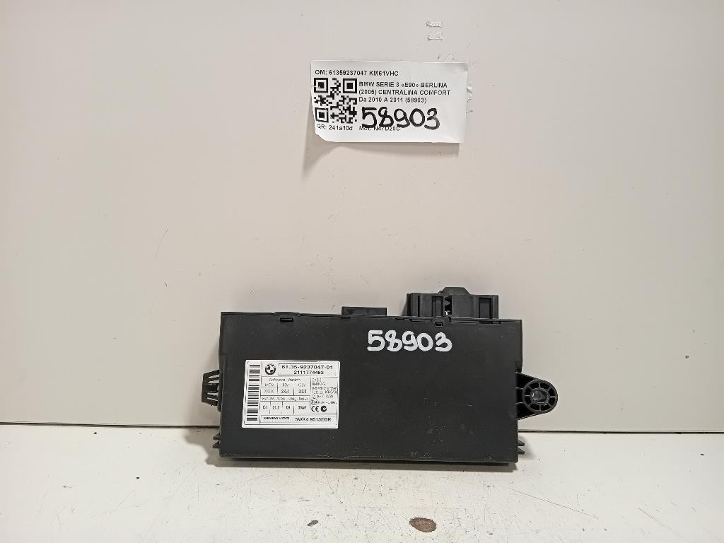 Centralina Comfort 61359237047 Bmw Serie 3 E90 Berlina 2005
