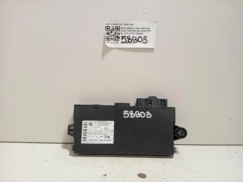 Centralina Comfort 61359237047 Bmw Serie 3 E90 Berlina 2005