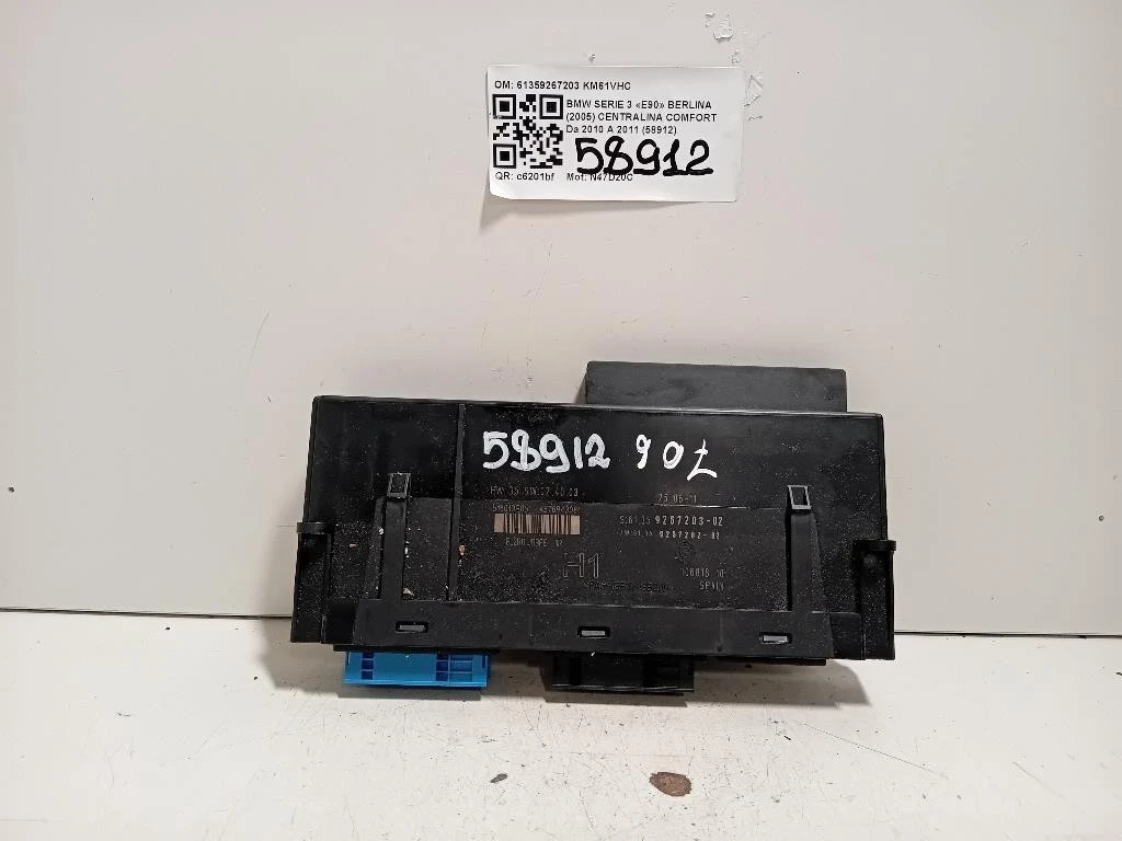 Centralina Comfort 61359267203 Bmw Serie 3 E90 Berlina 2005