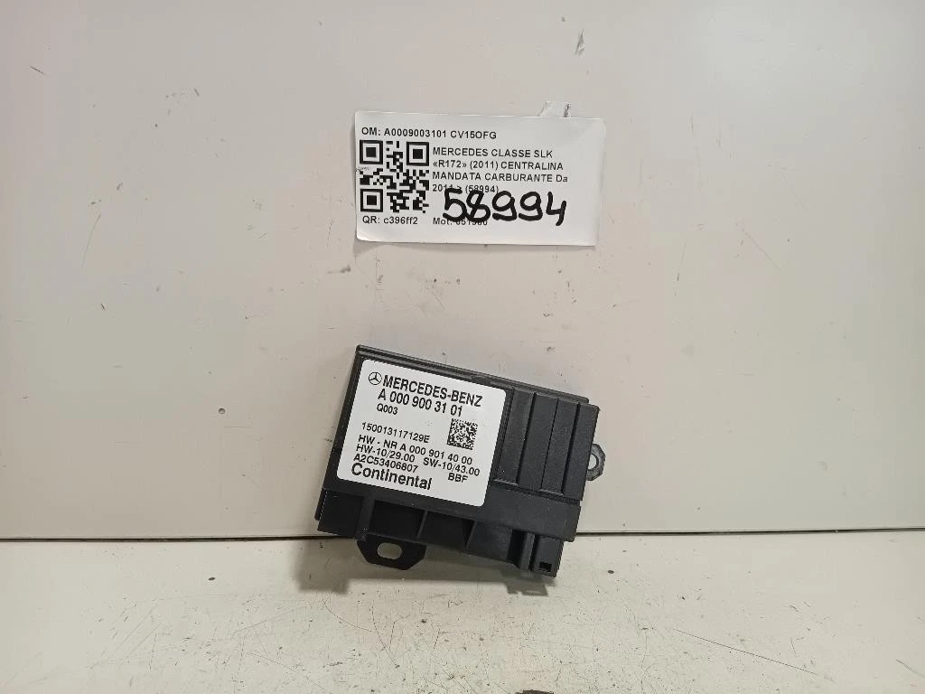 Centralina Mandata Carburante A0009003101 Mercedes Classe SLK R172 2011