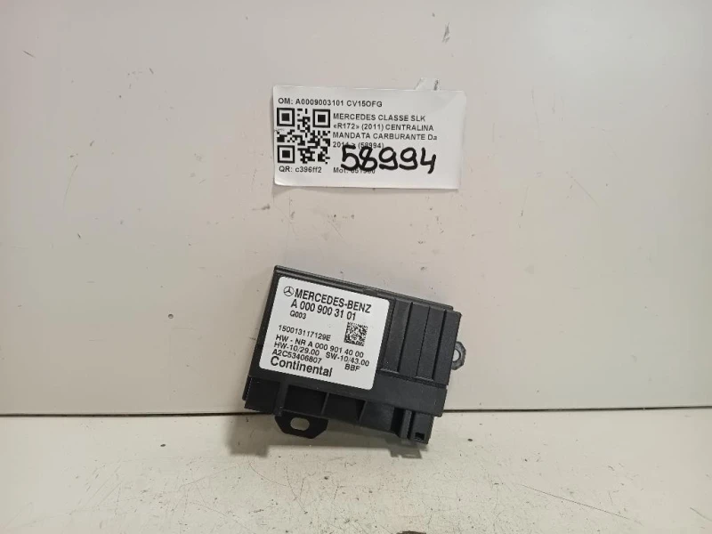 Centralina Mandata Carburante A0009003101 Mercedes Classe SLK R172 2011