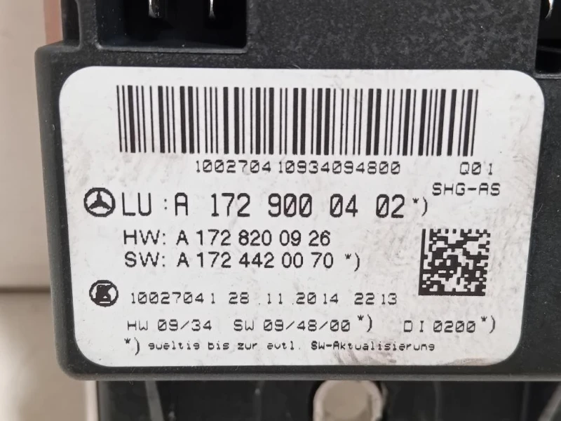 Centralina Riscaldamento Sedile ANT A1729000402 Mercedes Classe SLK R172 2011