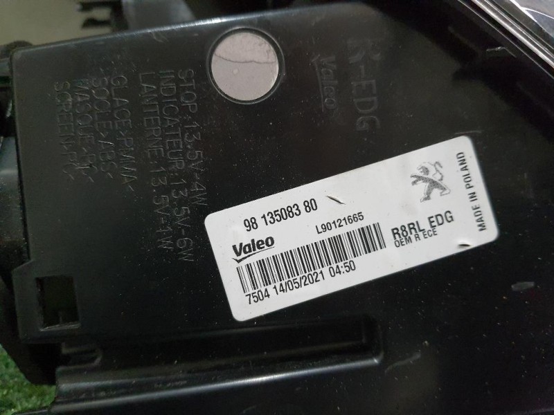 Fanale POST DX 9813508380 Peugeot 508 I 2014