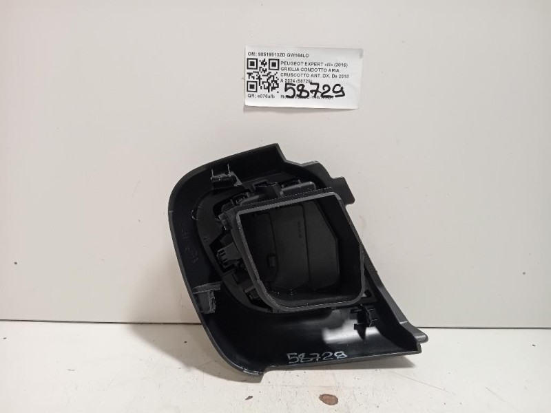 Griglia Condotto ARIA Cruscotto ANT DX 98519513ZD Peugeot Expert III 2016