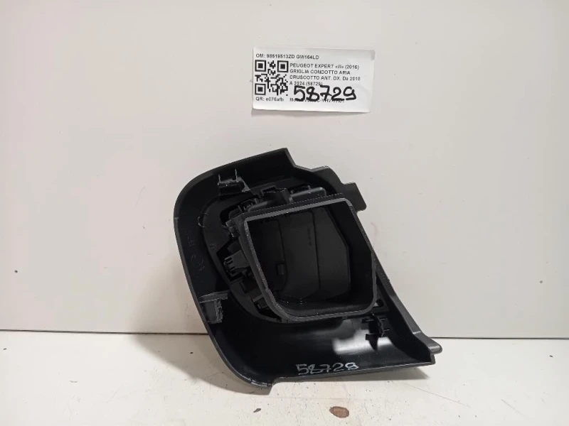 Griglia Condotto ARIA Cruscotto ANT DX 98519513ZD Peugeot Expert III 2016