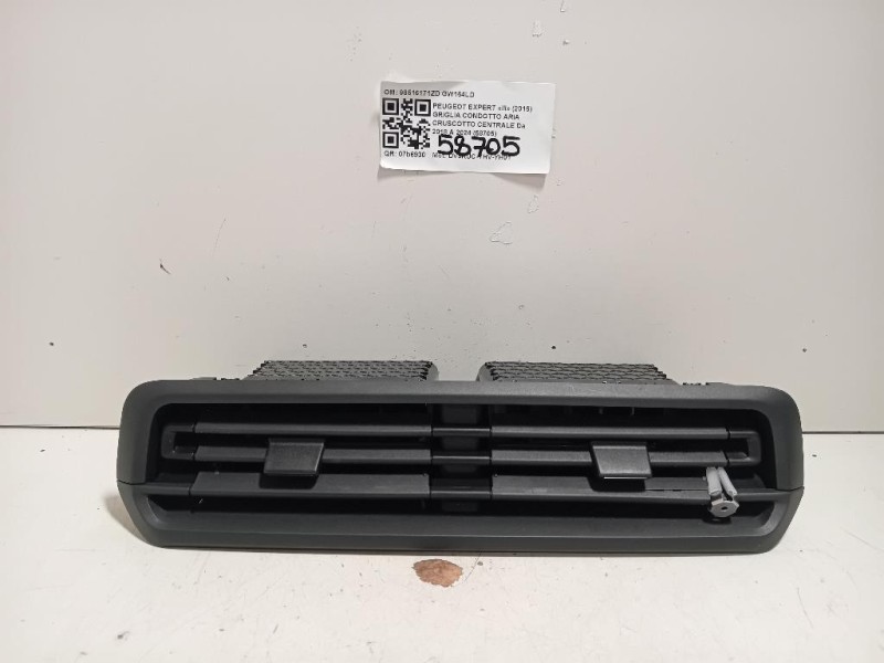 Griglia Condotto ARIA Cruscotto Centrale 98516171ZD Peugeot Expert III 2016