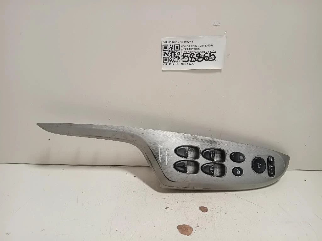 Interruttore Alzacristalli ANT SX 83540SMGG110UHS Honda Civic VIII 2006