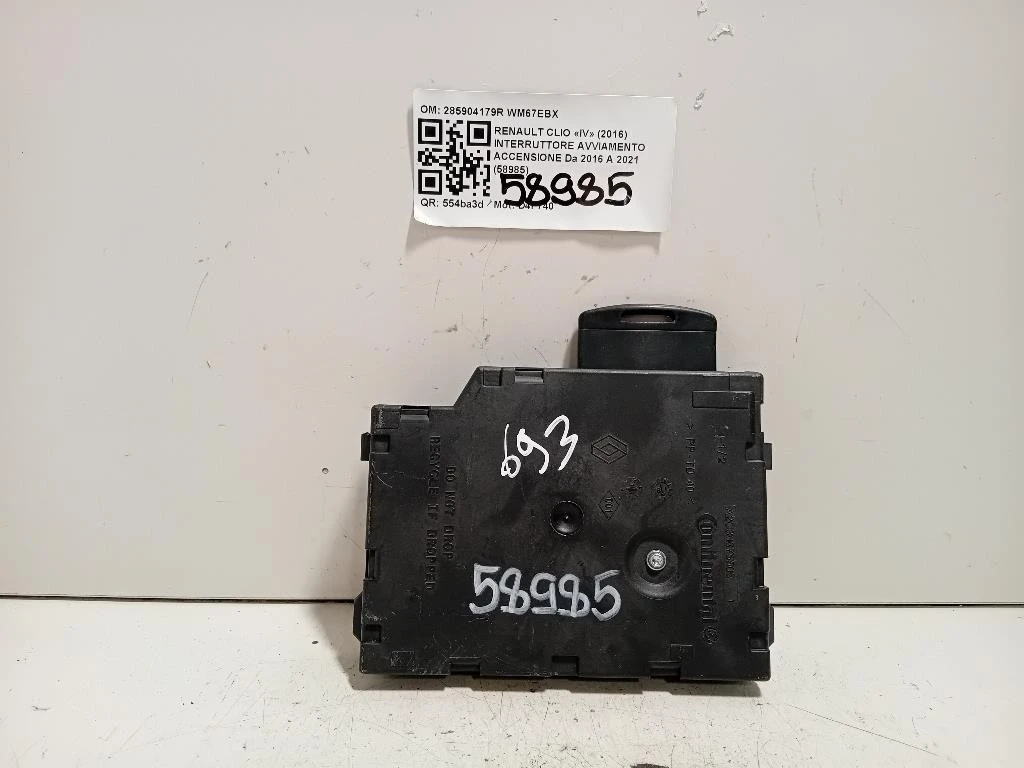 Interruttore Avviamento Accensione 285904179R Renault CLIO IV 2016