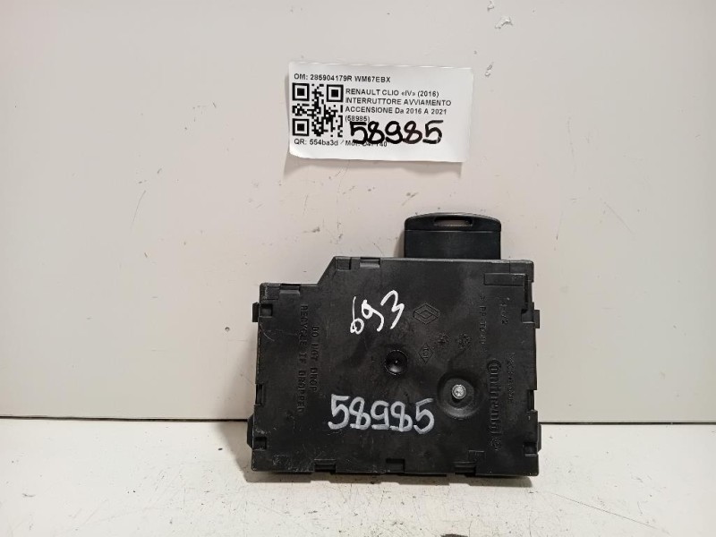 Interruttore Avviamento Accensione 285904179R Renault CLIO IV 2016
