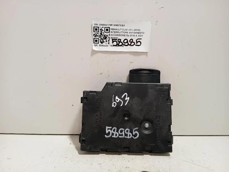 Interruttore Avviamento Accensione 285904179R Renault CLIO IV 2016