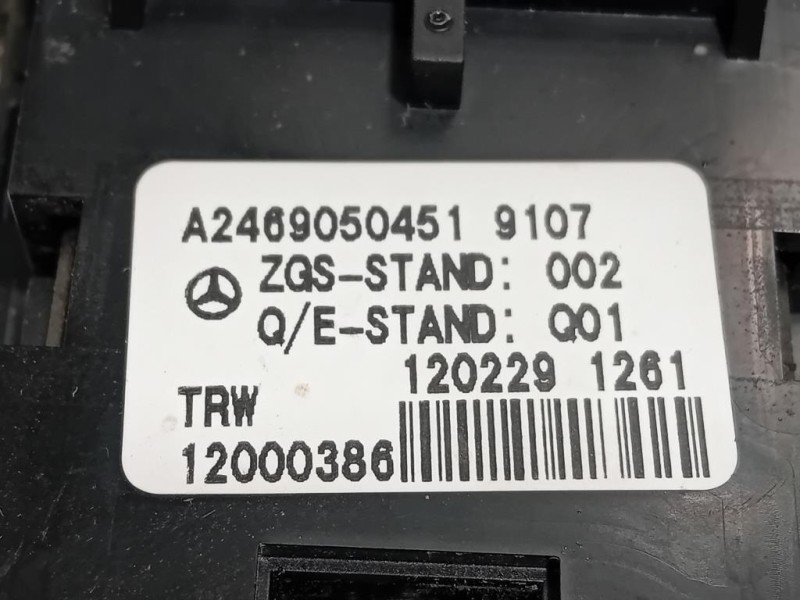 Interruttore Freno A MANO A2469050451 Mercedes Classe B W246 2012