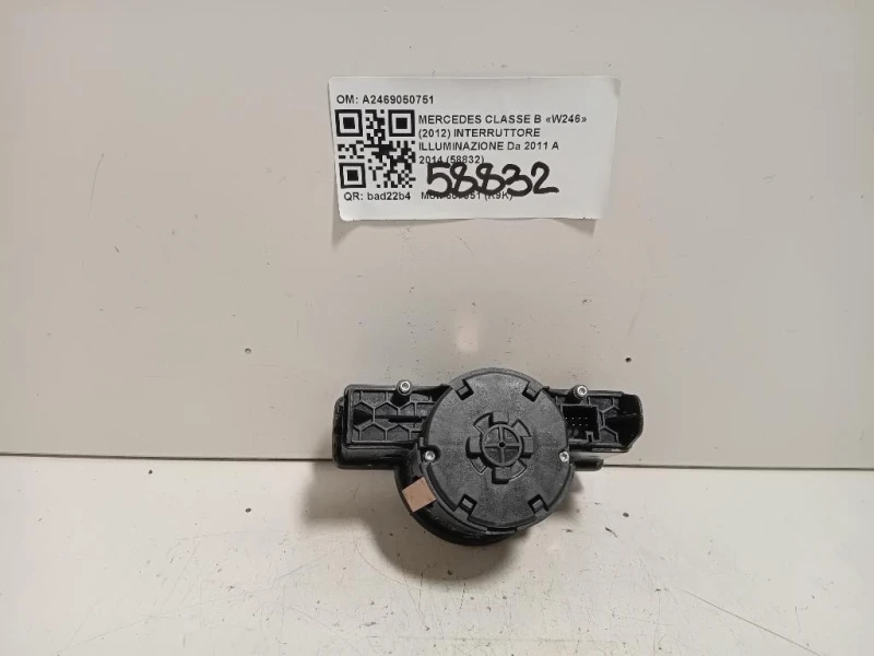 Interruttore Illuminazione A2469050751 Mercedes Classe B W246 2012