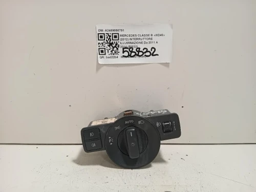 Interruttore Illuminazione A2469050751 Mercedes Classe B W246 2012