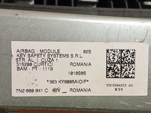 Air-bag Ginocchia DX 7N2 880 841 C Volkswagen Sharan IV 2010