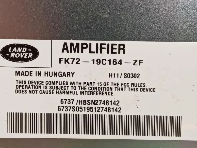 Centralina Amplificatore Acustico KK72-19C164-ZF Land Rover Discovery V Sport 2015