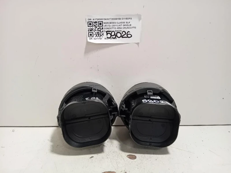 KIT Griglie Condotto ARIA Cruscotto A1728300154A1728300154 Mercedes Classe SLK R172 2011