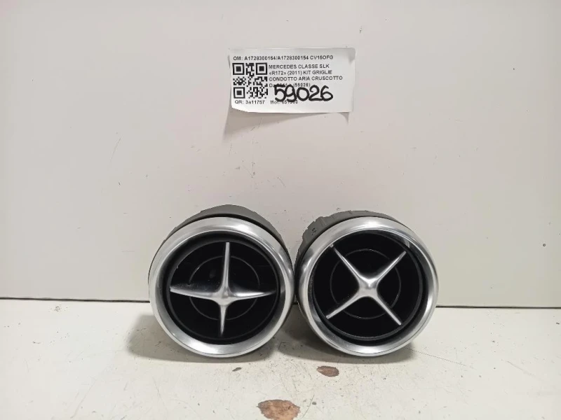 KIT Griglie Condotto ARIA Cruscotto A1728300154A1728300154 Mercedes Classe SLK R172 2011