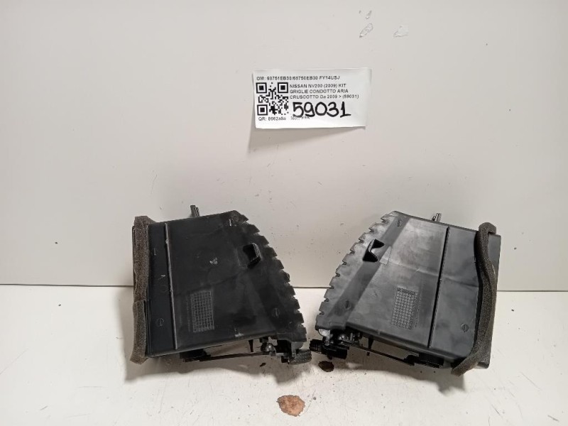 KIT Griglie Condotto ARIA Cruscotto 68751EB3068750EB30 Nissan Nv200 2009