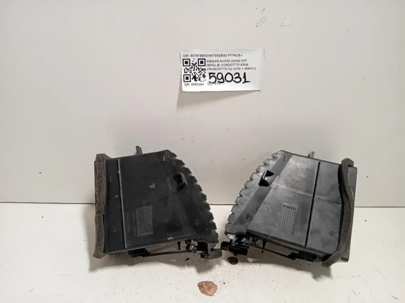 KIT Griglie Condotto ARIA Cruscotto 68751EB3068750EB30 Nissan Nv200 2009