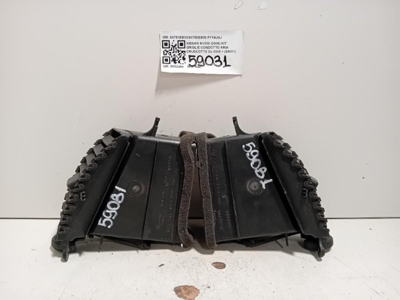 KIT Griglie Condotto ARIA Cruscotto 68751EB3068750EB30 Nissan Nv200 2009