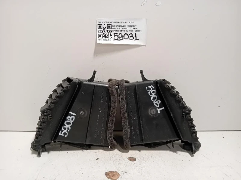 KIT Griglie Condotto ARIA Cruscotto 68751EB3068750EB30 Nissan Nv200 2009