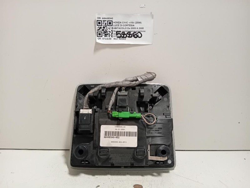 LUCE DI Cortesia Abitacolo A84493H0 Honda Civic VIII 2006