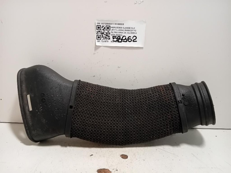Manicotto Filtro ARIA DX A2720940411 Mercedes Classe SLK R171 2004