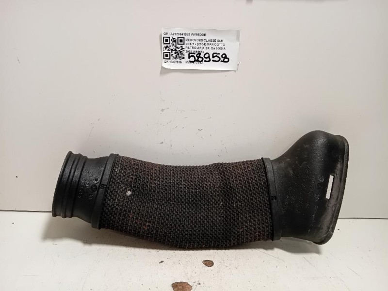 Manicotto Filtro ARIA SX A2720941982 Mercedes Classe SLK R171 2004