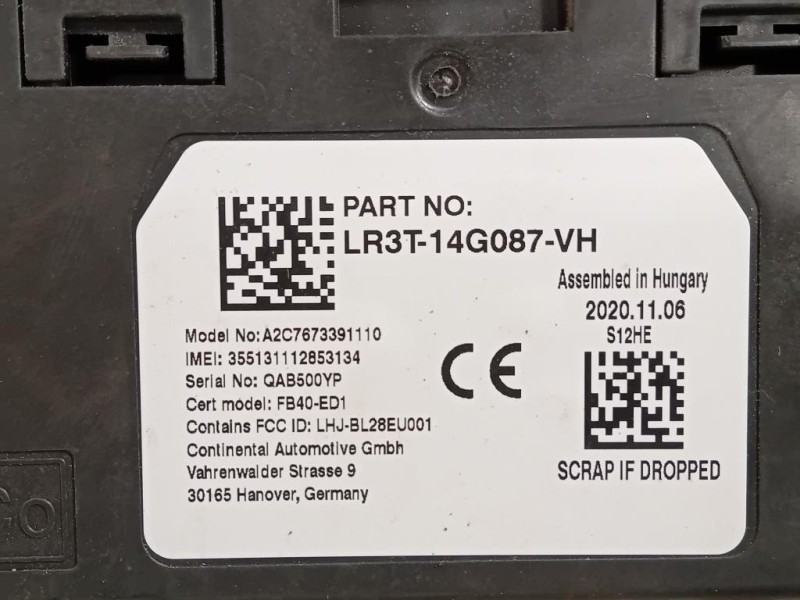Modulo Bluetooth LR3T-14G087-VH Ford Fiesta VII 2017