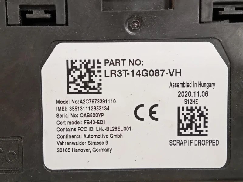 Modulo Bluetooth LR3T-14G087-VH Ford Fiesta VII 2017