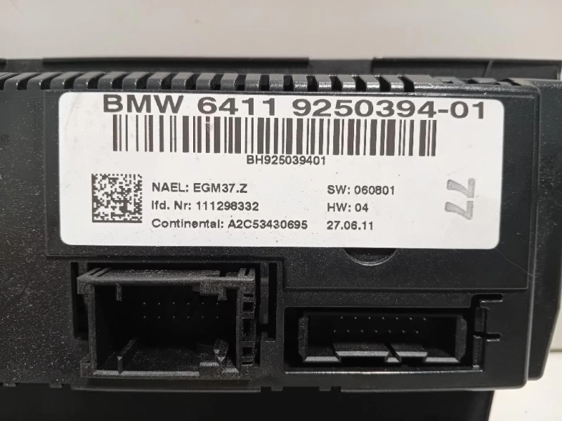 Modulo Comando Riscaldamento Clima 64119250394 Bmw Serie 3 E90 Berlina 2005