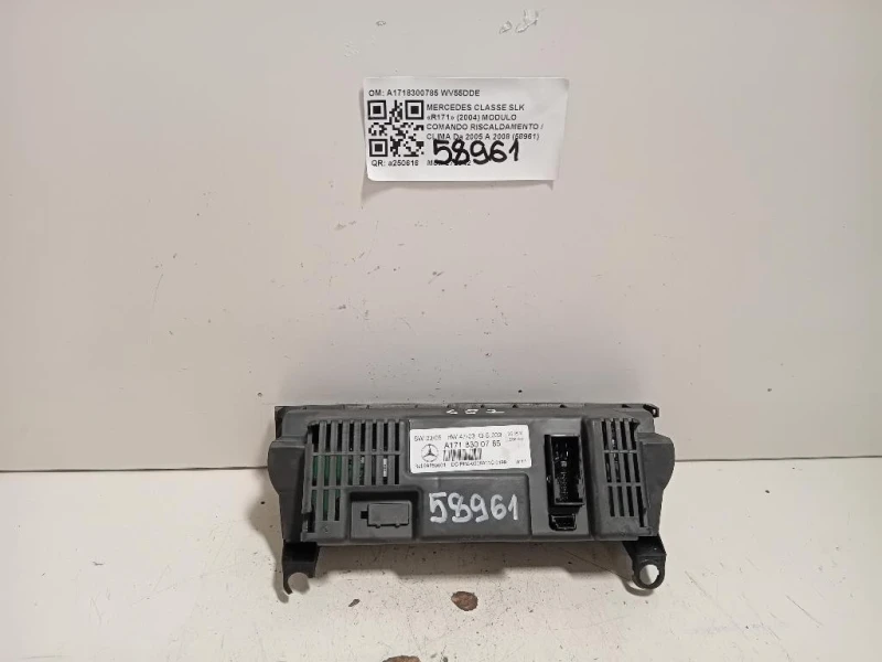 Modulo Comando Riscaldamento Clima A1718300785 Mercedes Classe SLK R171 2004