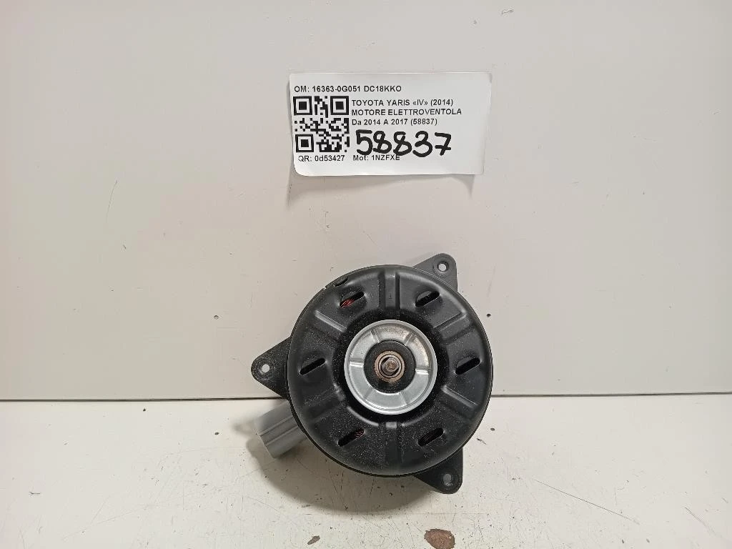Motore Elettroventola 16363-0G051 Toyota Yaris IV 2014