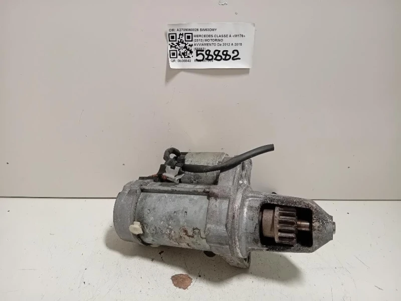 Motorino Avviamento A2709060026 Mercedes Classe A W176 2013