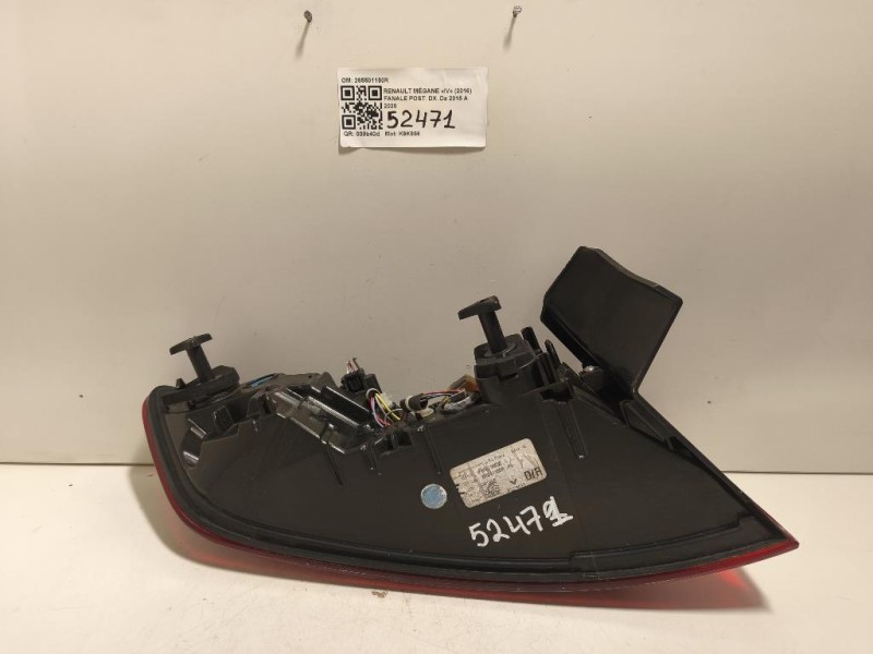 Fanale POST DX 265501150R Renault Mégane IV 2016