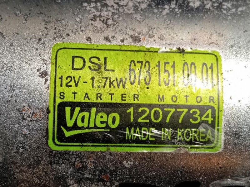Motorino Avviamento 6731510001 Ssangyong Tivoli 2015