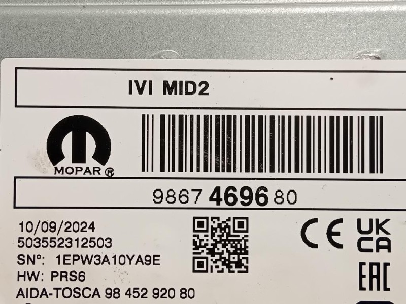 Navigatore Satellitare 9867469680 Peugeot Expert III 2016