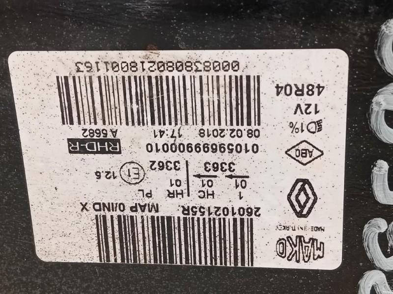 Proiettore ANT DX 260102155R Renault CLIO IV 2016