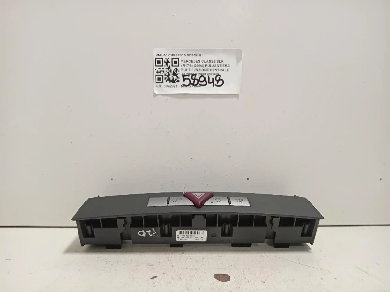 Pulsantiera Multifunzione Centrale A1718207810 Mercedes Classe SLK R171 2004