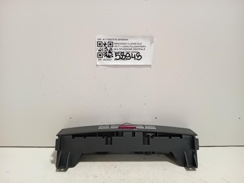 Pulsantiera Multifunzione Centrale A1718207810 Mercedes Classe SLK R171 2004