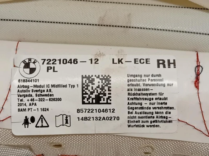 Air-bag A Tendina DX 722104612 Bmw Serie 3 F31 Touring 2012
