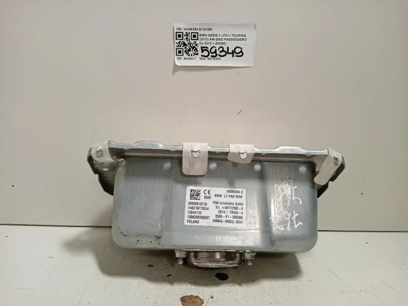 Air-bag Passeggero 34089354 Bmw Serie 3 F31 Touring 2012