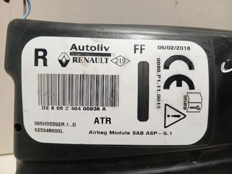 Air-bag Sedile ANT DX 625348500L Renault CLIO IV 2016