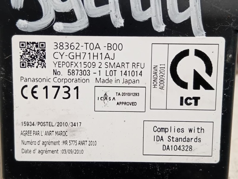 Centralina Accensione 38362-T0A-B00 Honda CR-V IV 2012