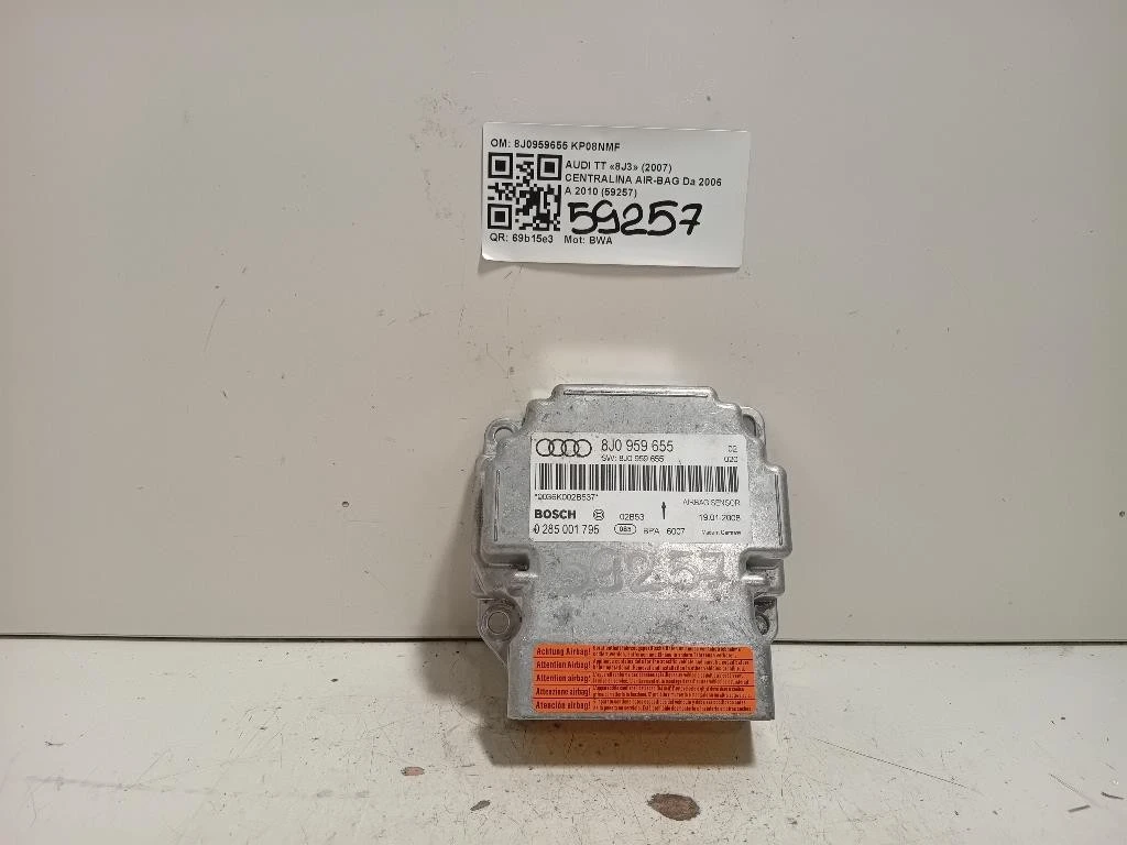 Centralina Air-bag 8J0959655 Audi TT 8J3 2007