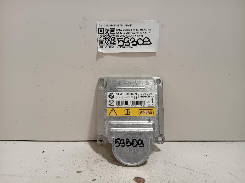 Centralina Air-bag 34526863389 Bmw Serie 1 F20 Berlina 2012
