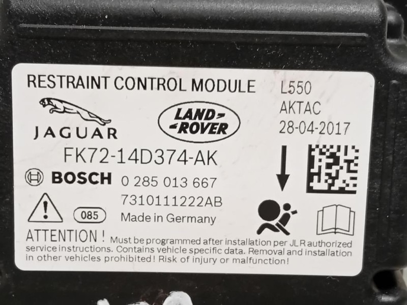Centralina Air-bag FK72-14D374-AK Land Rover Discovery V Sport 2015