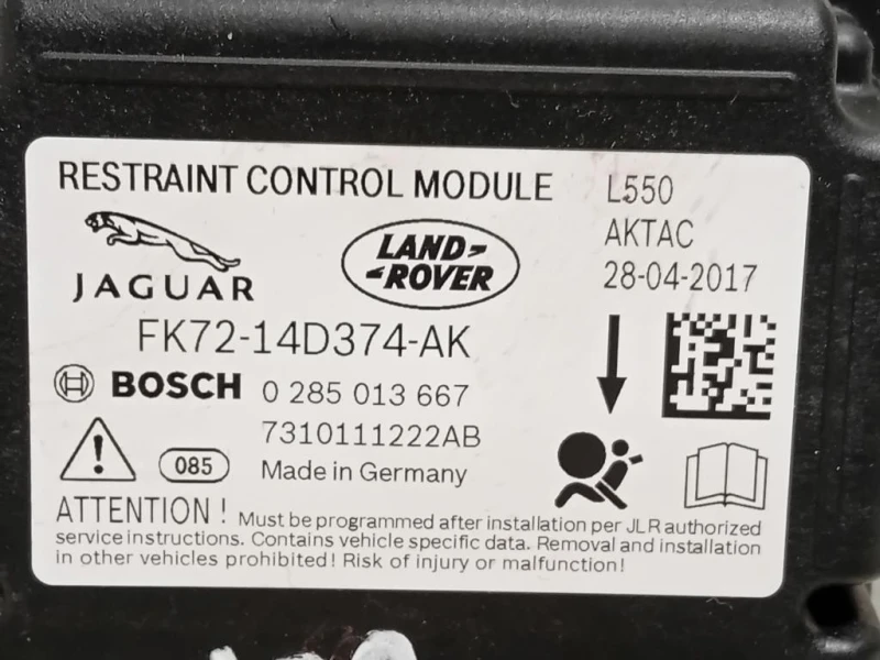 Centralina Air-bag FK72-14D374-AK Land Rover Discovery V Sport 2015